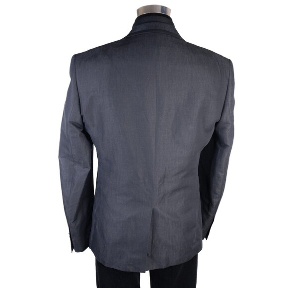 ENGLISH LAUNDRY Gray Tuxedo Sport Coat Suit Jacket Cotton Blend Sz 40L 1-Button - Picture 8 of 13